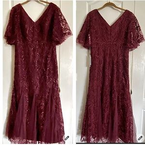 NWT JJ’s HOUSE Dress, Cabernet, Size 12, Size 14